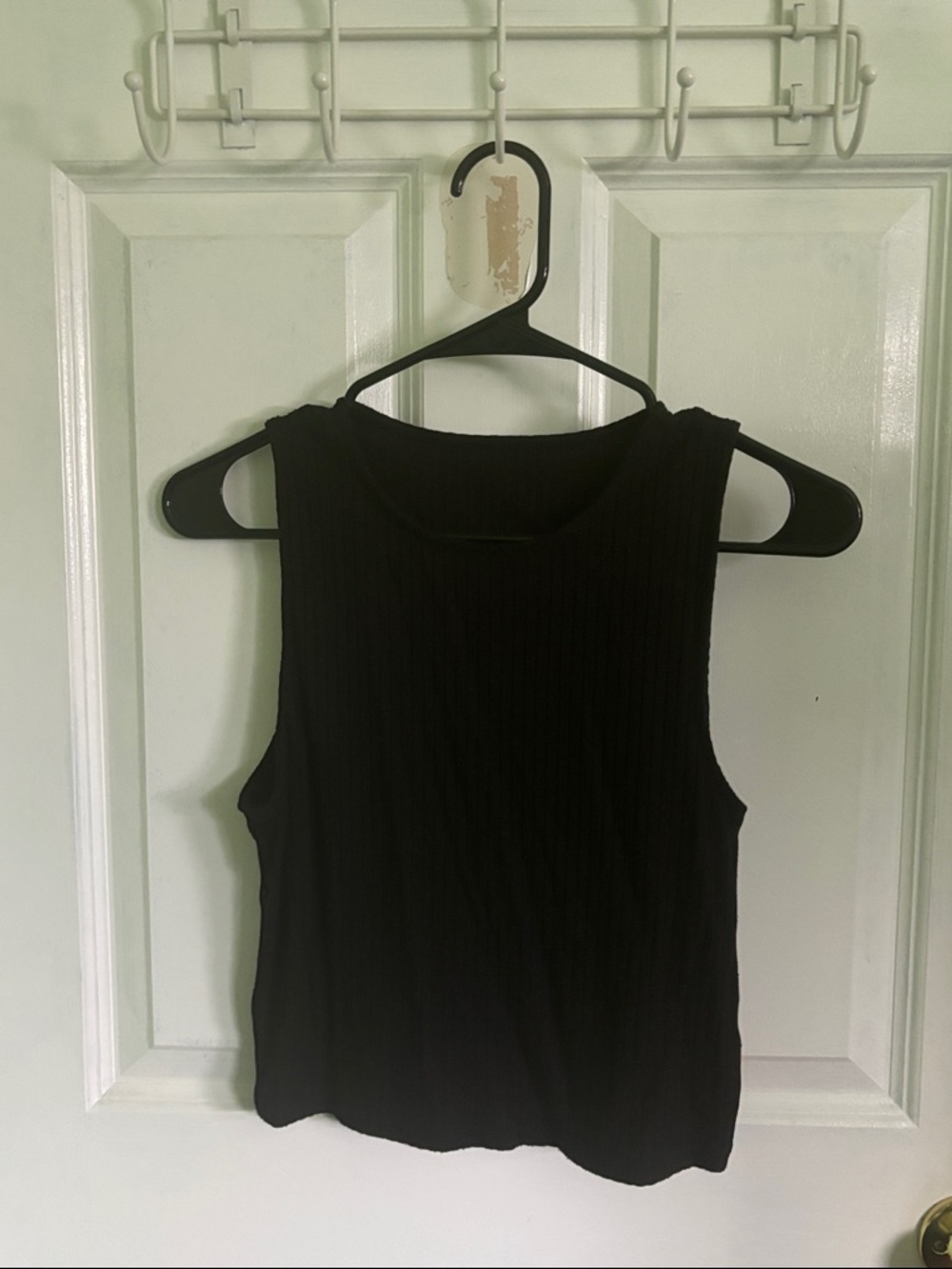 H&M Black Ribbed Cropped Tank